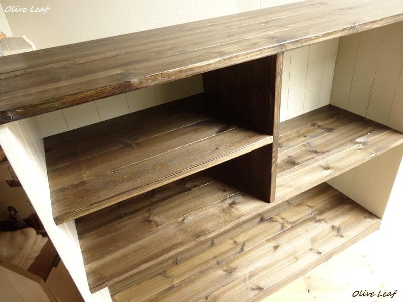 サイズ、デザインオーダー可！ワイドカウンターテーブルシャビーエスプレッソ受注製作