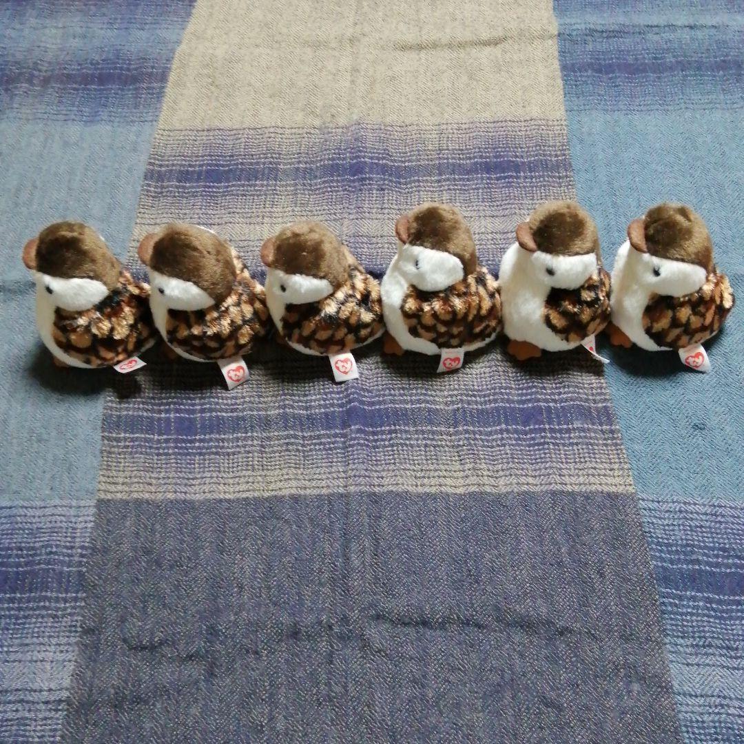 ty 雷鳥ぬいぐるみ　夏毛ヒナ　６きょうだい