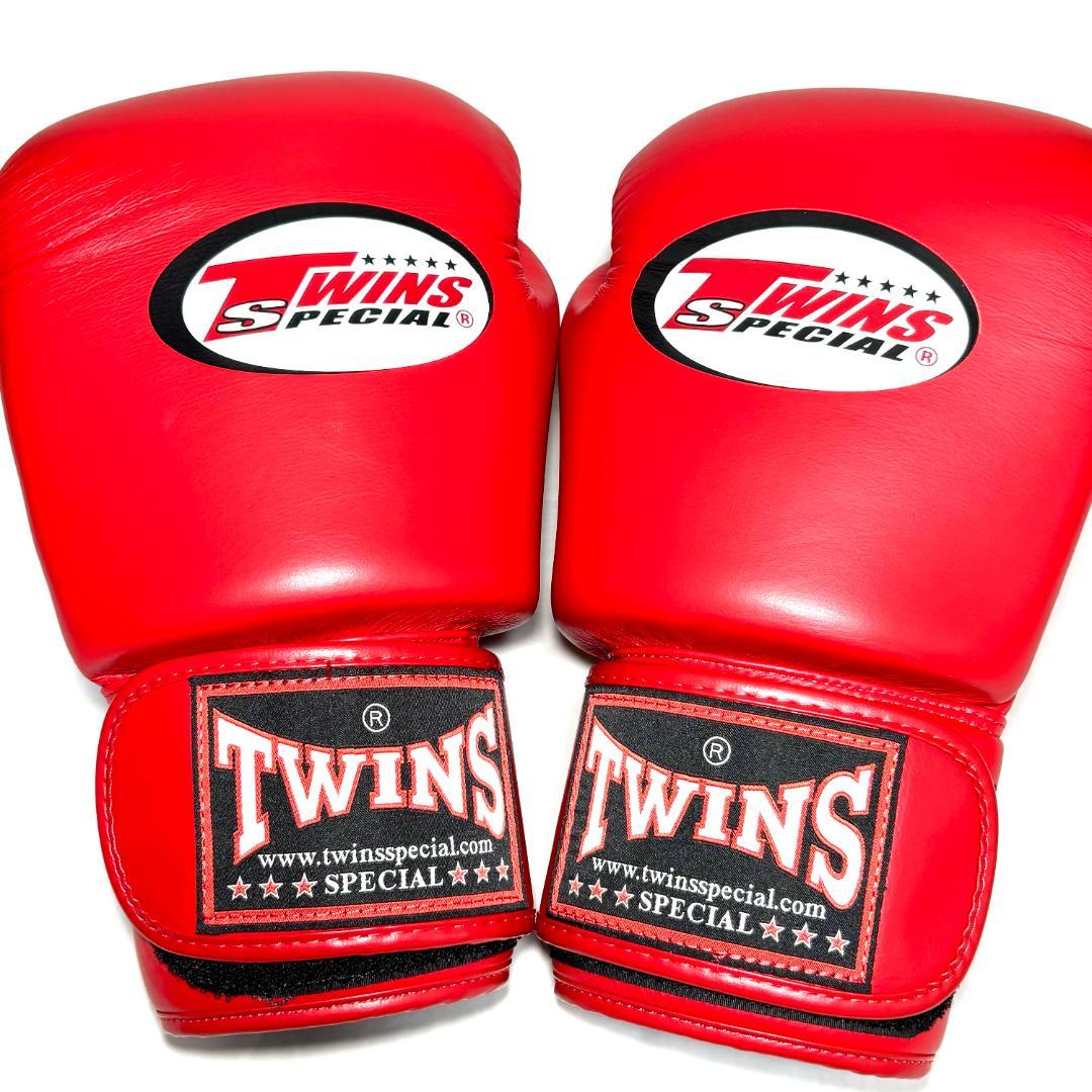 【美品】１６oz　TWINS　ボクシング　グローブ　ツインズ　１６オンス　レッド