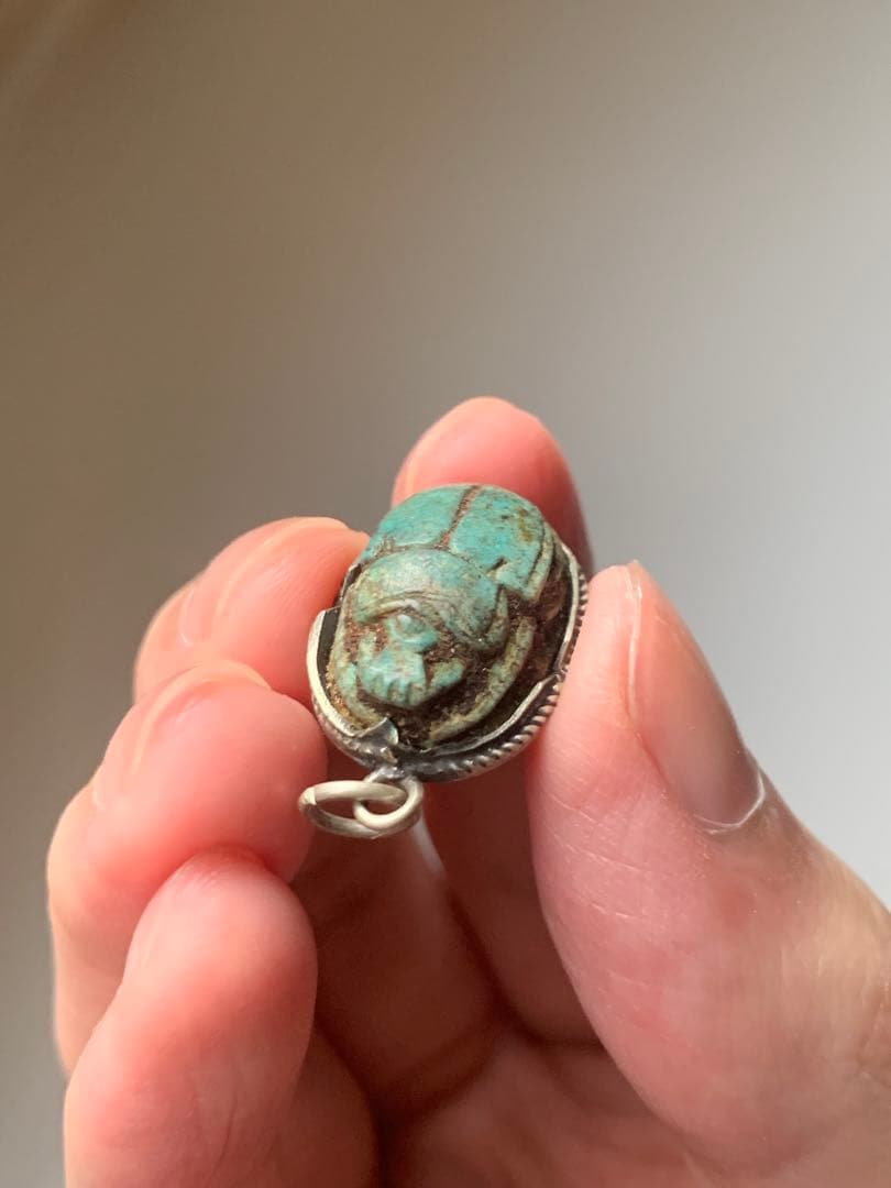 古代エジプト　副葬品　スカラベ　ファイアン　ガンダーラ　ウシャブティ　出土　根付