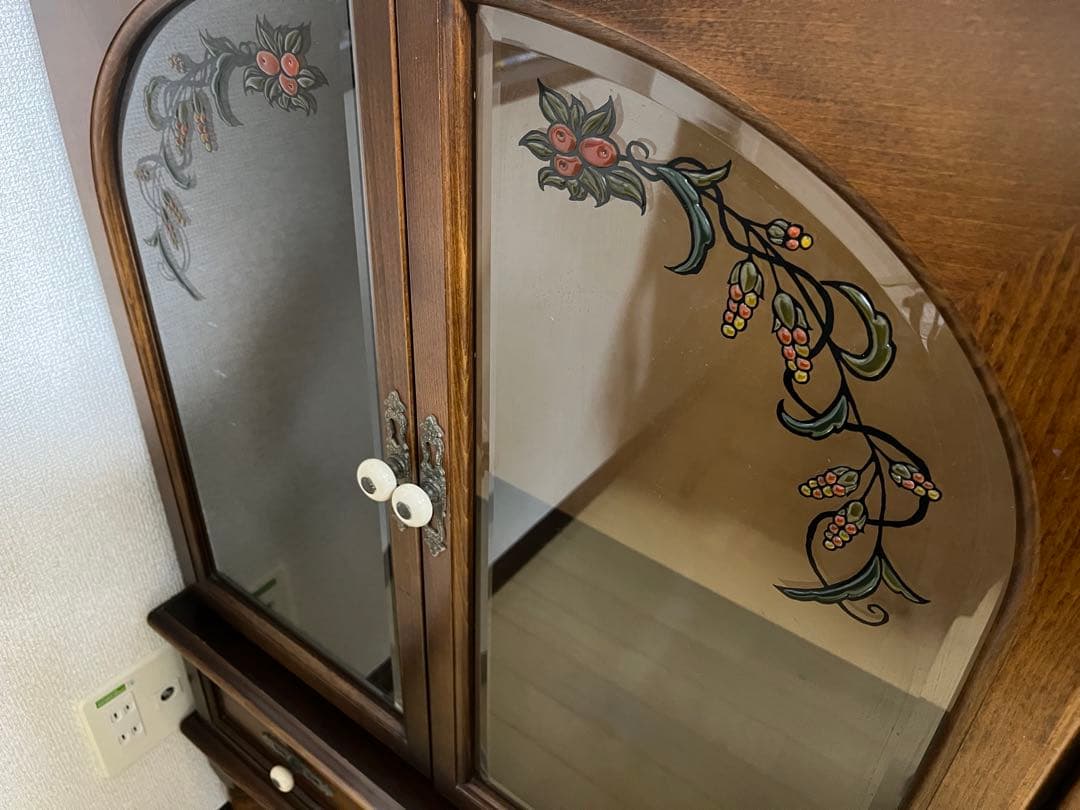 飛騨産業　キツツキ　穂高　木製キャビネット ガラス扉付き　USED 数日のみ