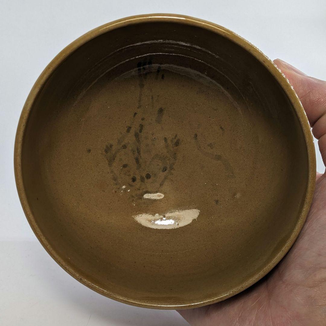 岡本英山 虫明焼 魚絵茶盌 共箱 抹茶碗 抹茶茶碗 茶道具 茶器 食器 工芸品