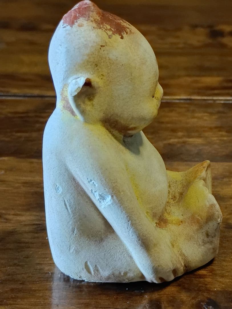 レア 珍品 ヴィンテージ 石膏製 ビリケンさん 像 縁起物 開運 オブジェ