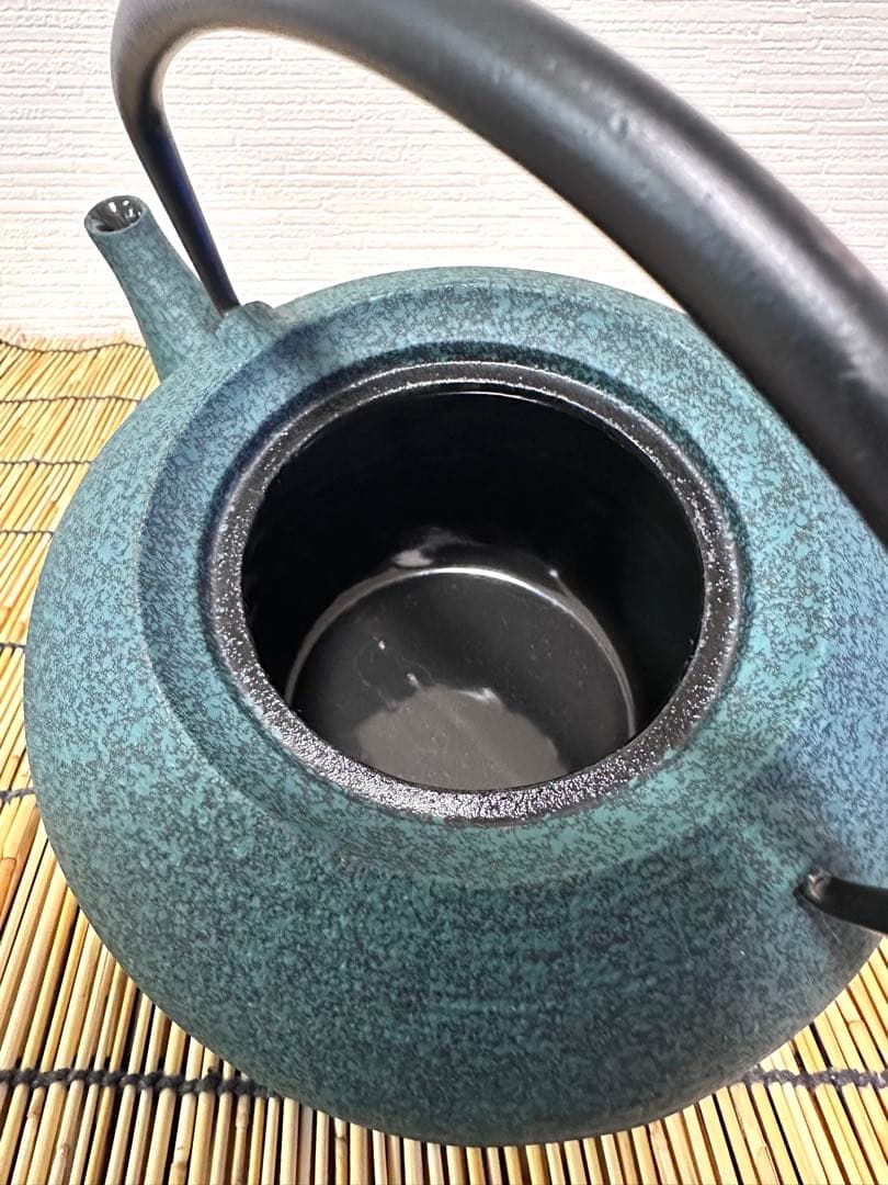未使用品　鋳心ノ工房　増田尚紀デザイン　平つぼＬ　鉄急須　南部鉄瓶　南部鉄器