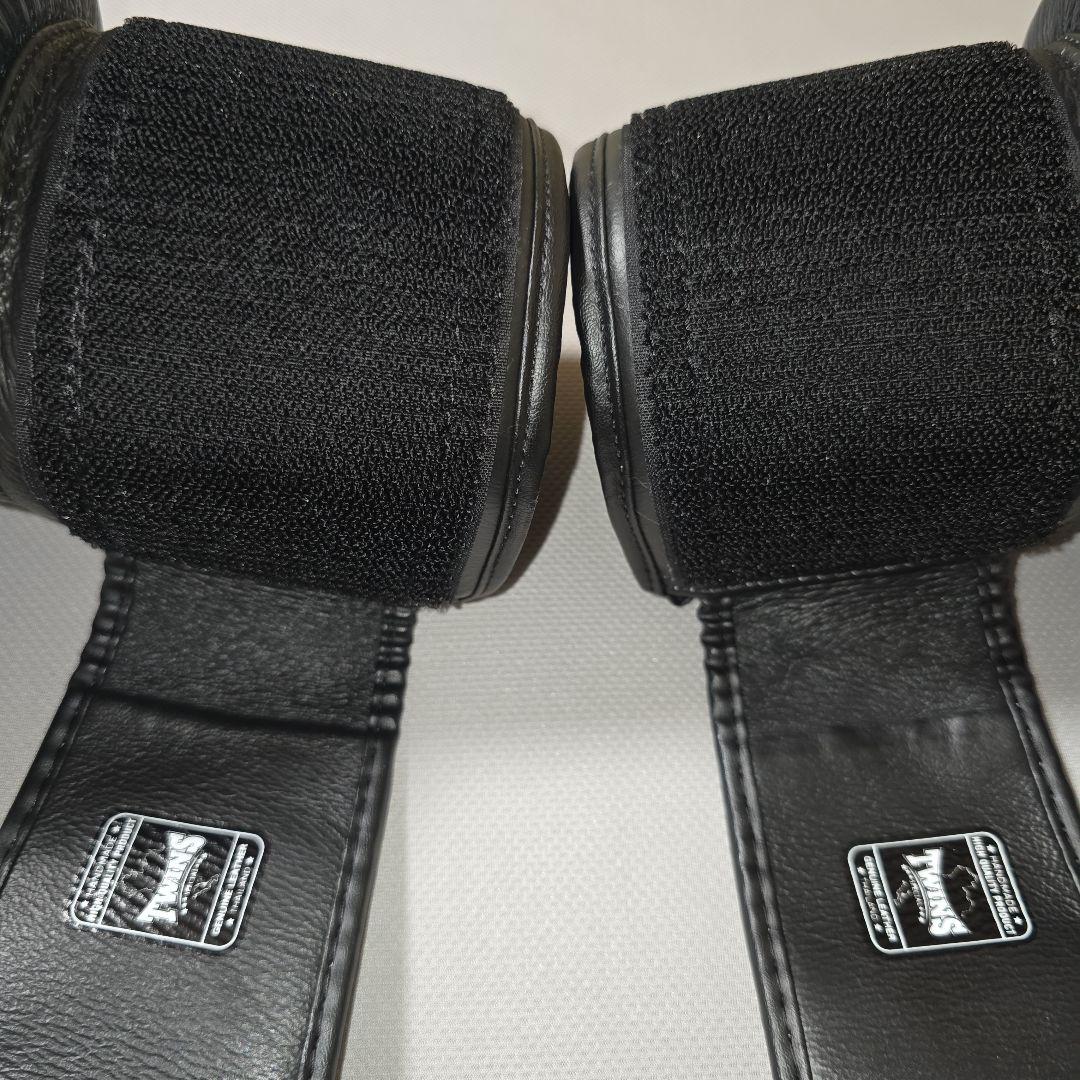 本革 TWINS ボクシンググローブ 14oz 黒 【バンテージ付き】