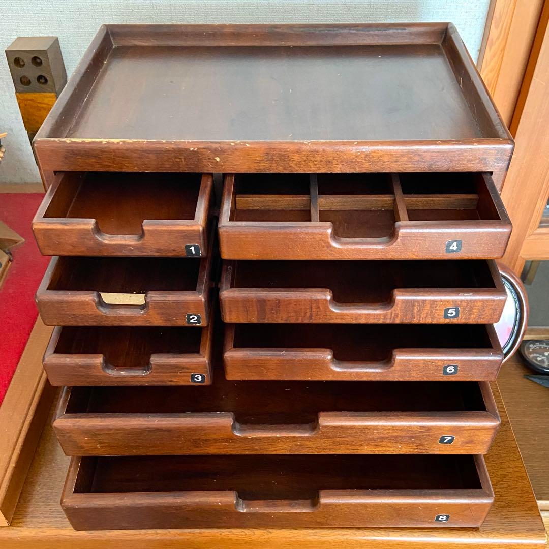 豊岡クラフト 文具シェルフL 木製 小物入れ 森林楽　昭和レトロ