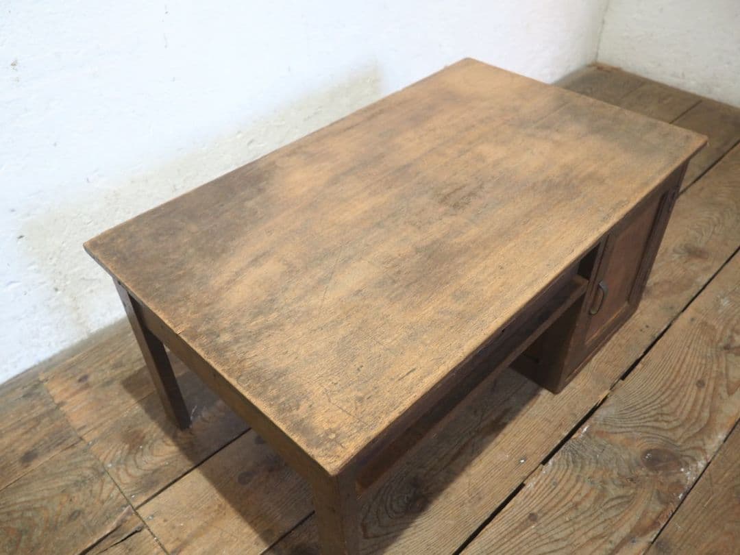 1232 アンティーク　ロータイプの片袖机　文机　引き出し　レトロ　テーブル