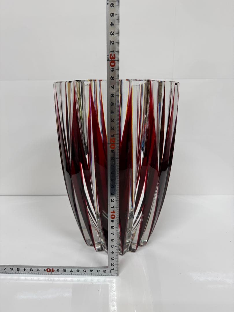 SAINT LOUIS サンルイ フランス製 花瓶 クリスタル フラワーベース