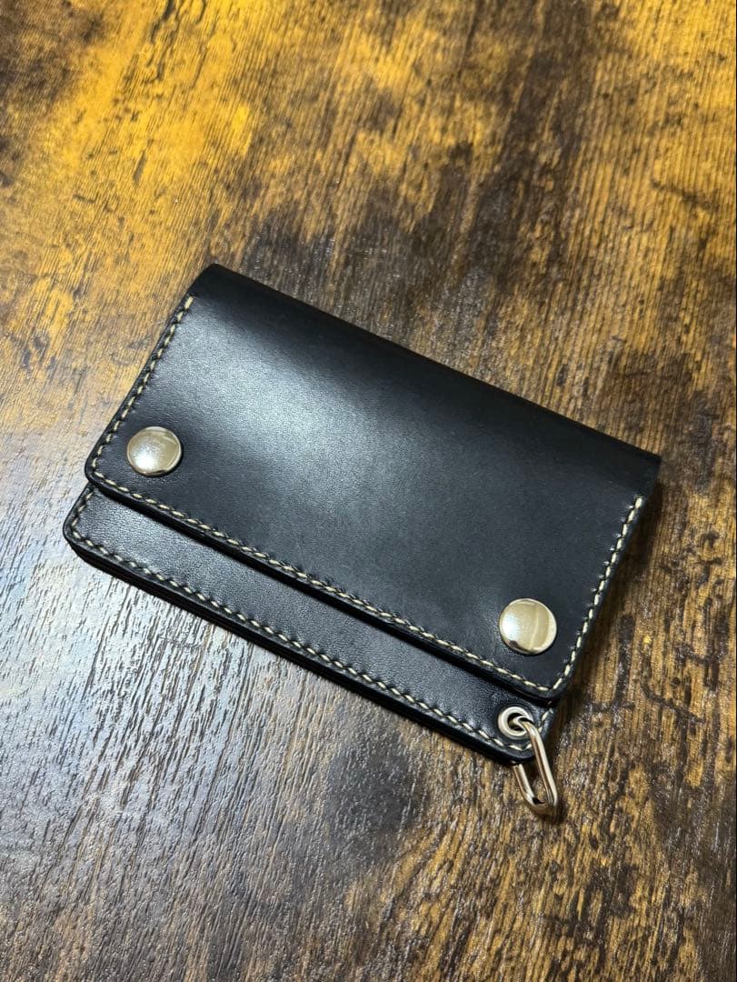 トラッカーウォレット　財布　3層　革財布　ミドルサイズ　昭南多脂ベンズ