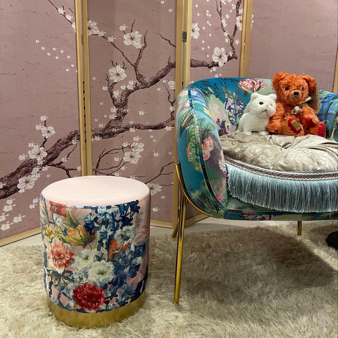 KARE カレ 廃番 チェリーフラワーローズ スツール PINK 箱入新品