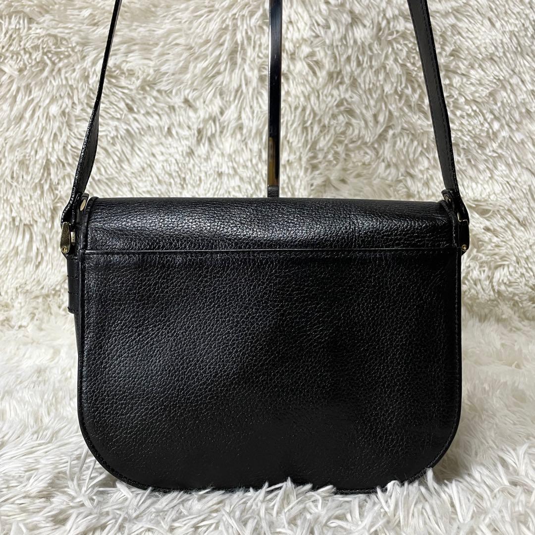 【美品】Burberry バーバリー　ショルダーバッグ　オールレザー　ブラック
