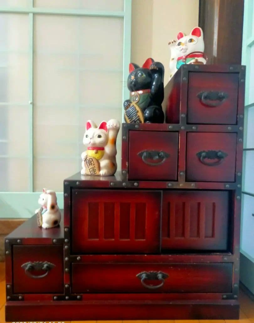 木製階段状収納ボックス