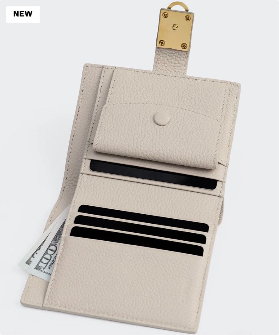 【最終値下げ】【新品】【未開封】CAFUNE ベージュ 二つ折り財布