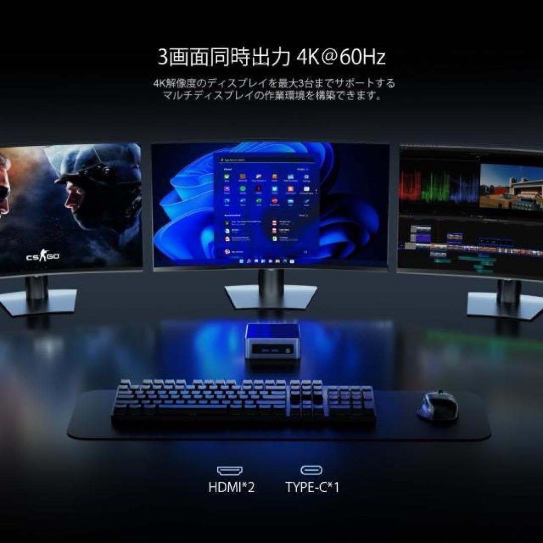 ミニPC AMD Ryzen5 5625U 6コア12スレッド最大4.30GHz