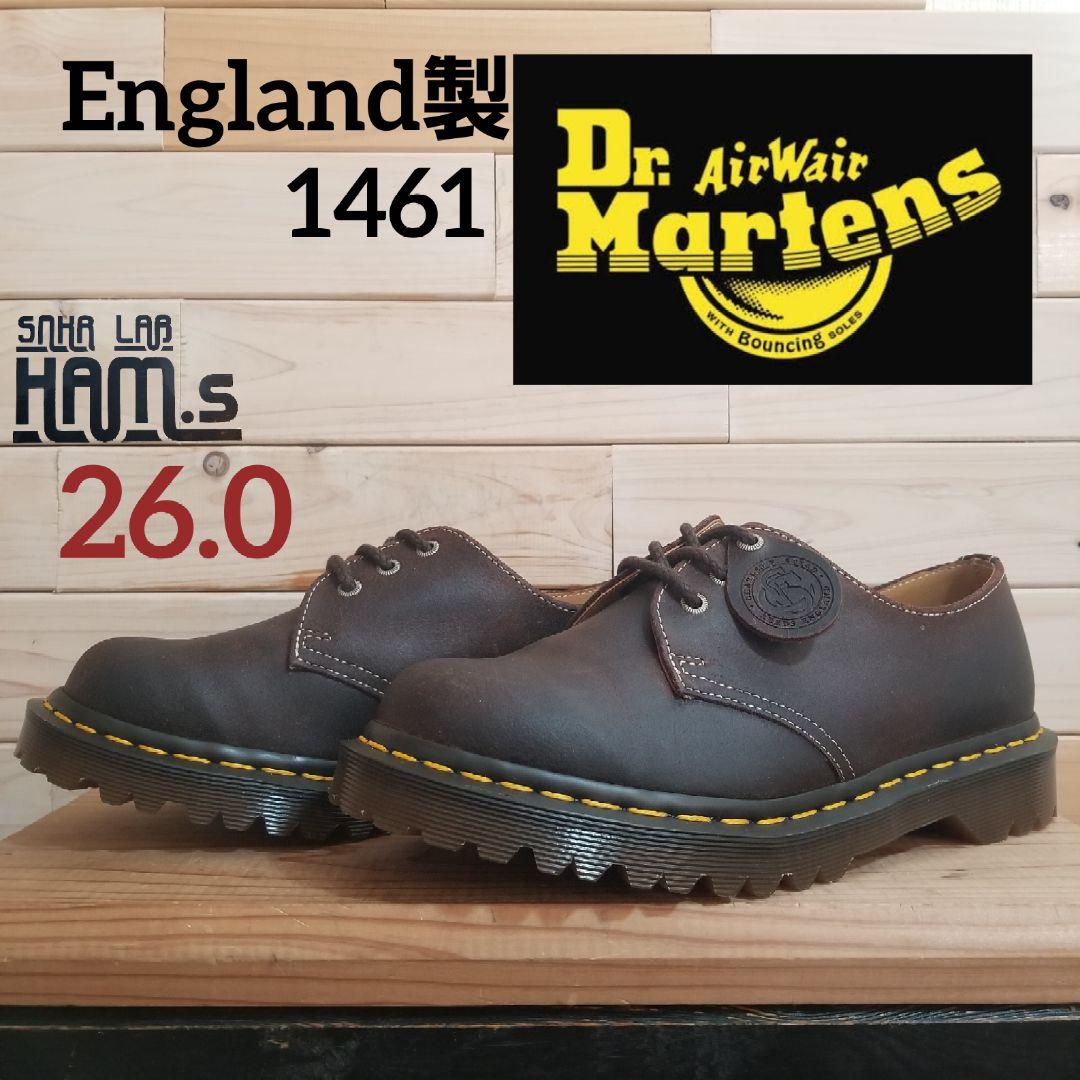 未使用　Dr.martens 1461 イングランド製　3ホール　26.0　茶