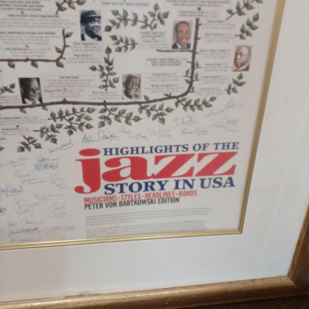 ジャズ音楽 家系図 大きな印刷作品