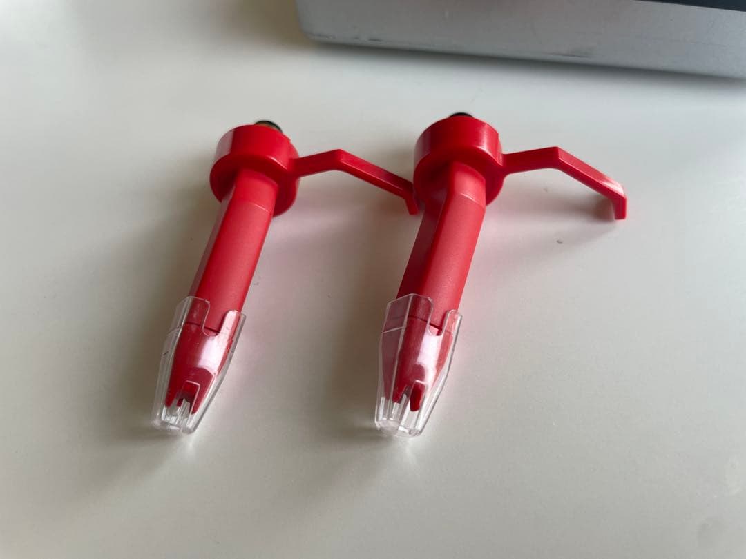 樽屋　01-M 赤針　2本セット　カートリッジ　ケース付　レコード針