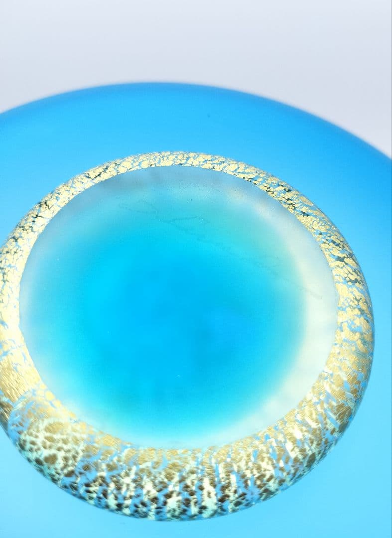 ★サインあり★黒木国昭 金彩象嵌 深皿 大皿（切子 江戸切子 薩摩切子）