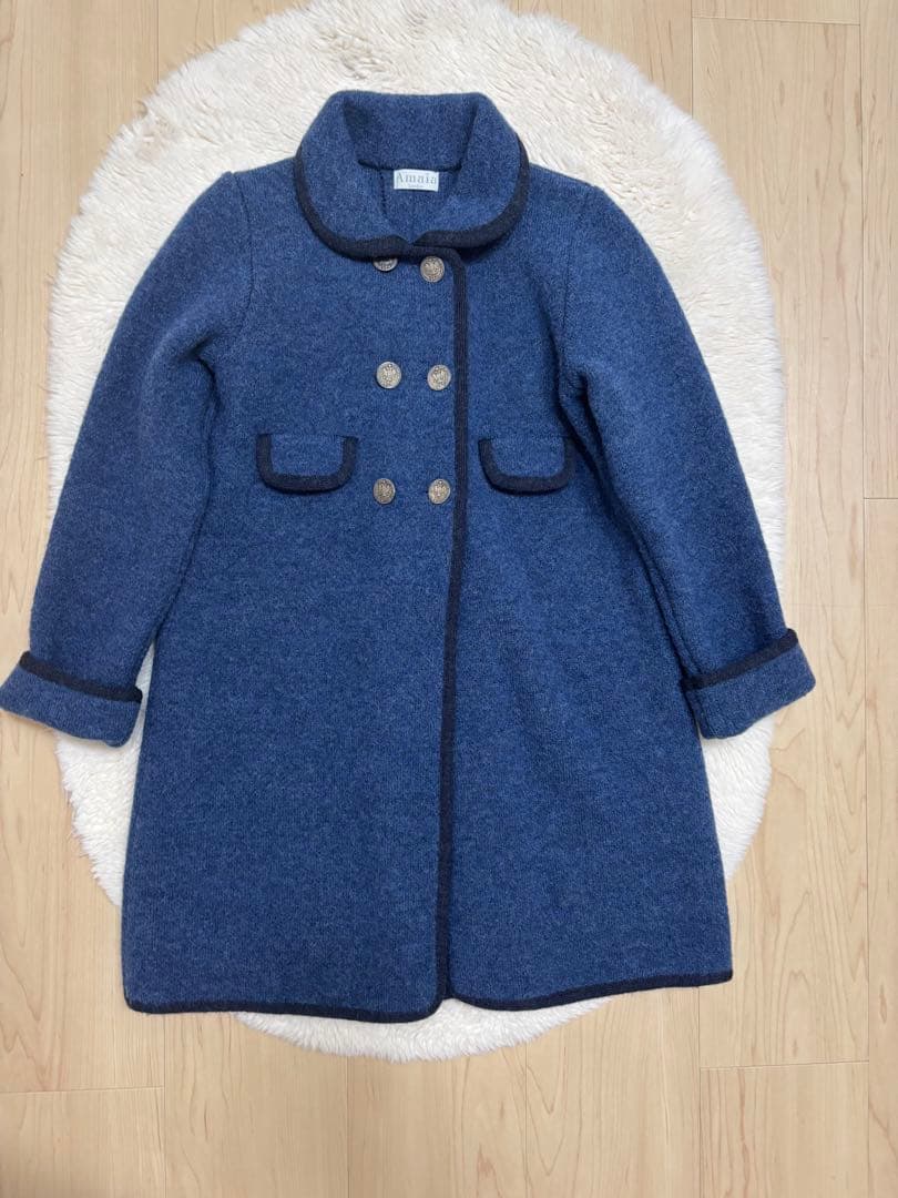 美品　Amaia Kid アマイアキッズ　ウールコート　8