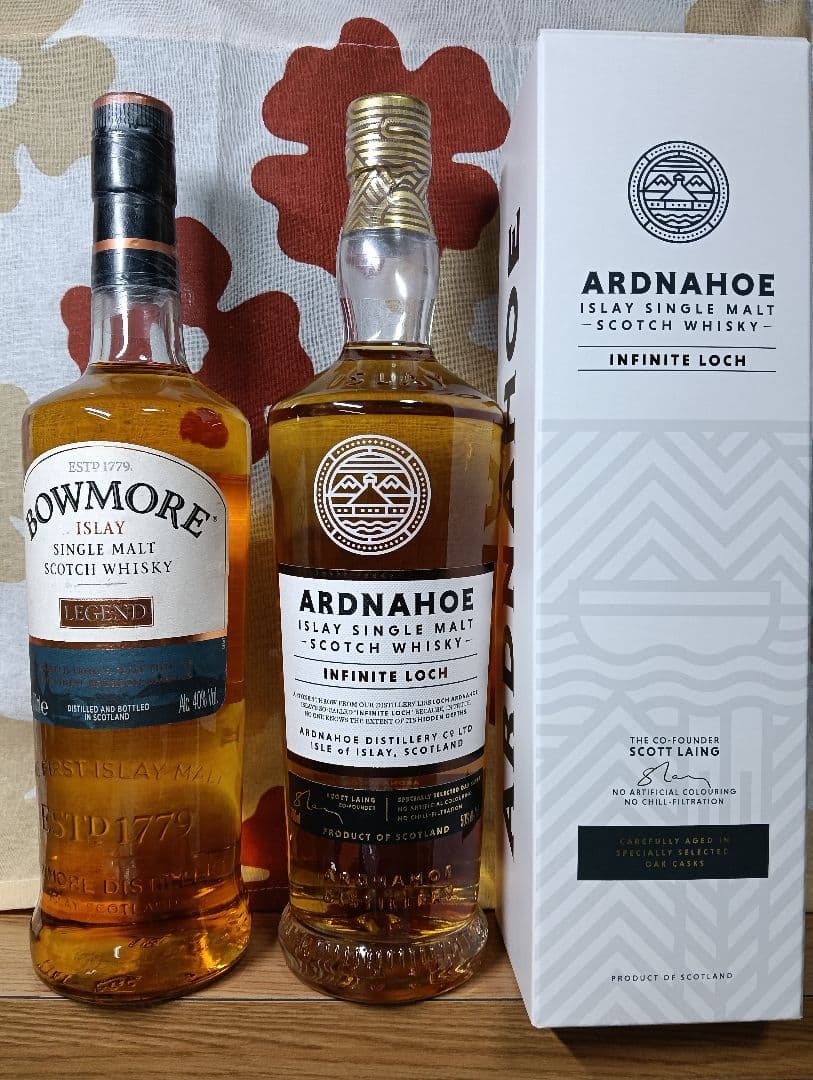 アードナッホー インフィニットロッホ、ボウモア レジェンド旧ボトル