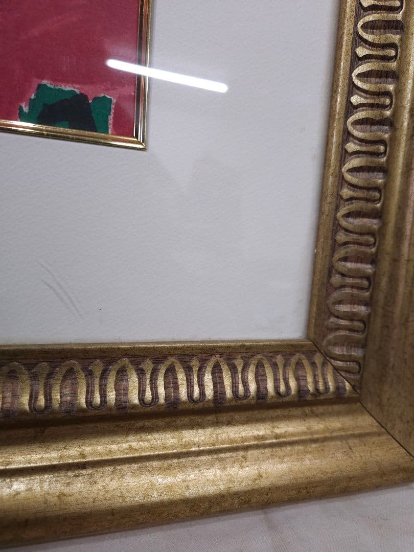 ジャン・ピエール・カシニョール 作 「赤い花束」 リトグラフ