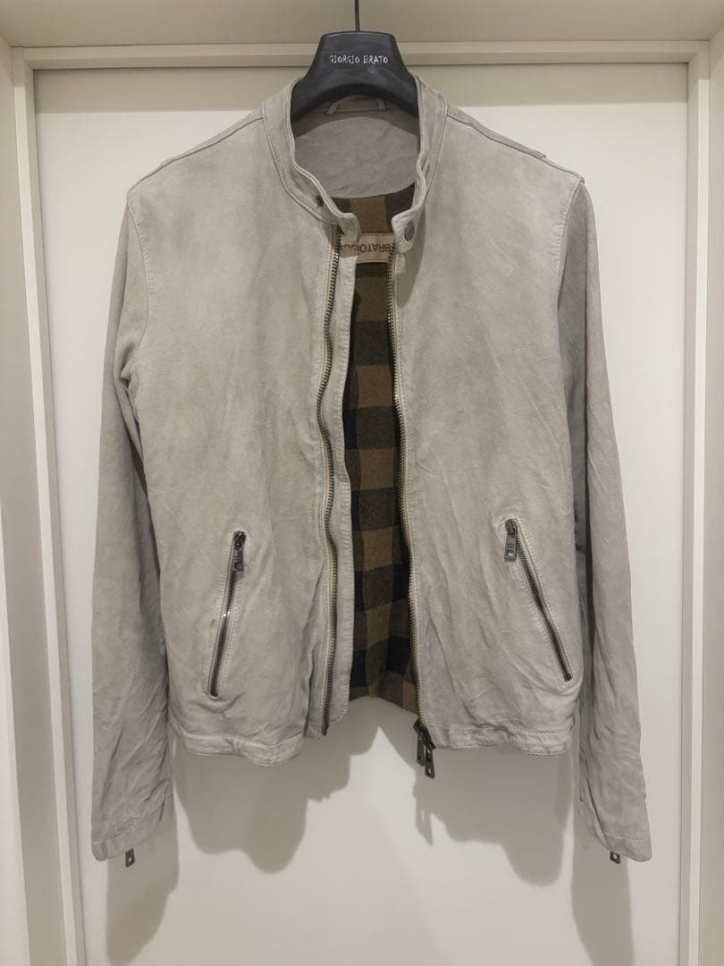 GIORGIO BRATOジョルジオブラット23FWスエードシングルライダース