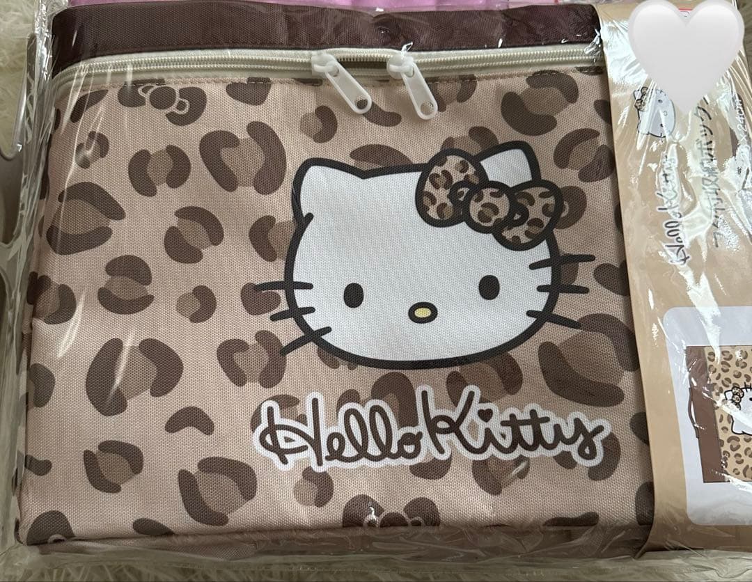 新品 ハローキティ フタ付き収納ボックス 3個セット ヒョウ柄 ゼブラ アベイル