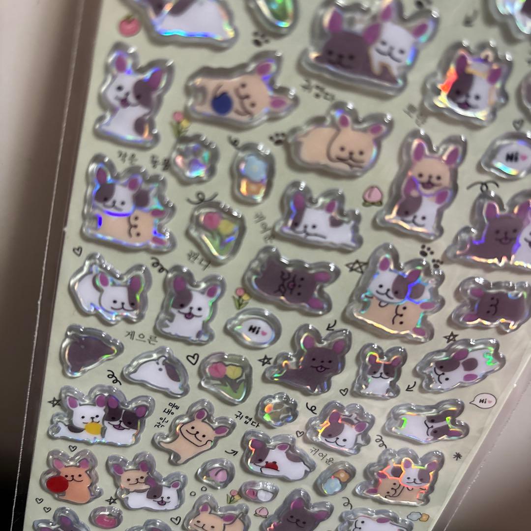 ホログラムウサギシール キラキラ