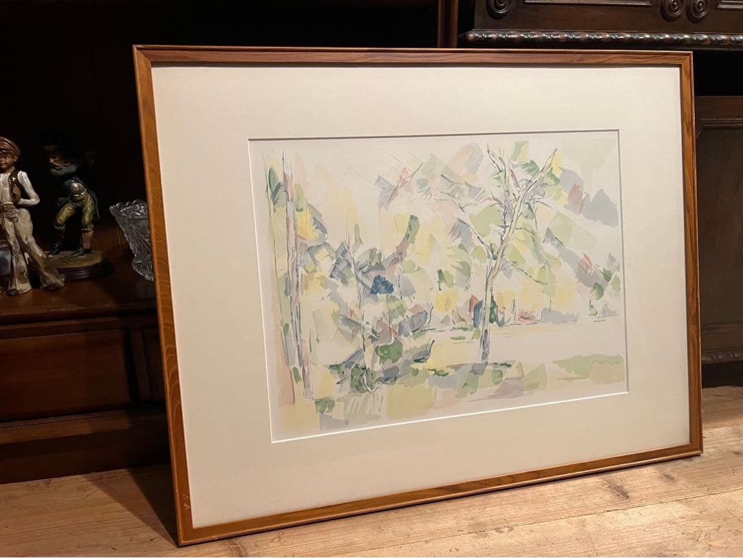 ポール•セザンヌ リトグラフ アート 絵画 インテリア 額縁