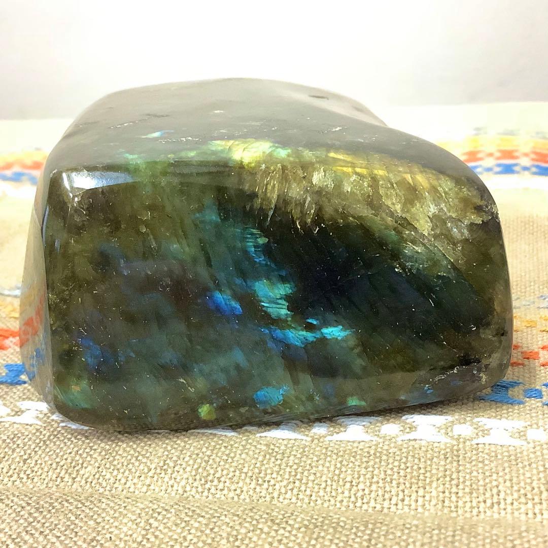 【前世の記憶、魂の学び】大サイズ！天然石 ラブラドライト 原石置き物