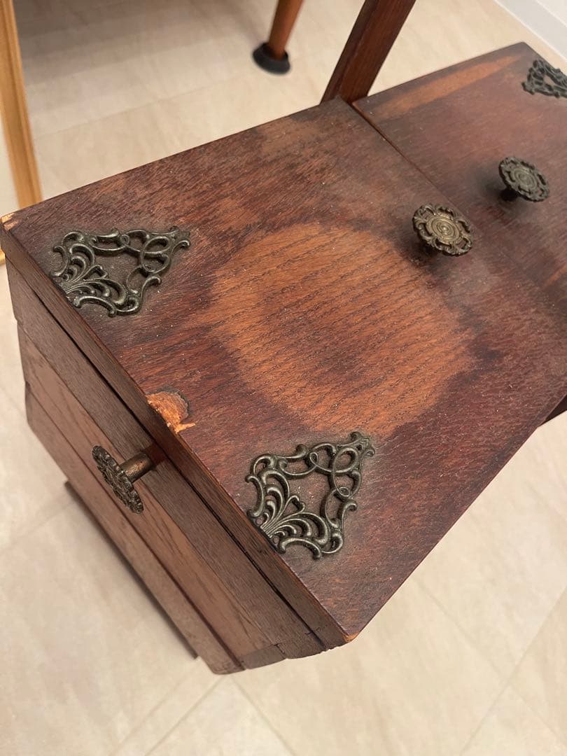 アンティーク　ソーイングボックス　A