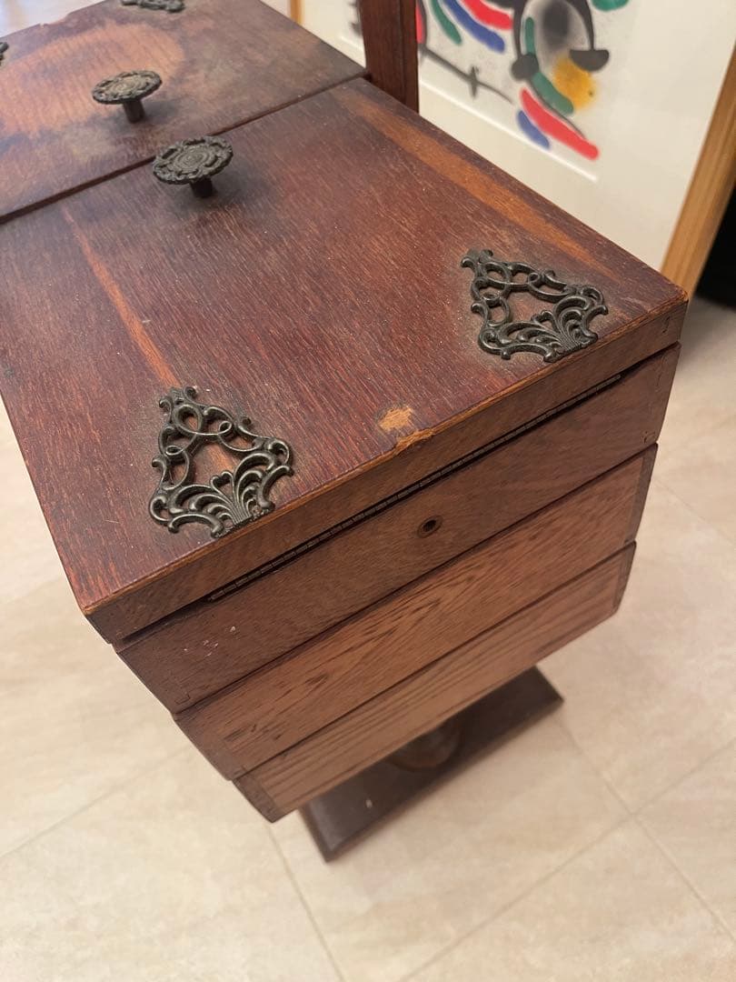 アンティーク　ソーイングボックス　A