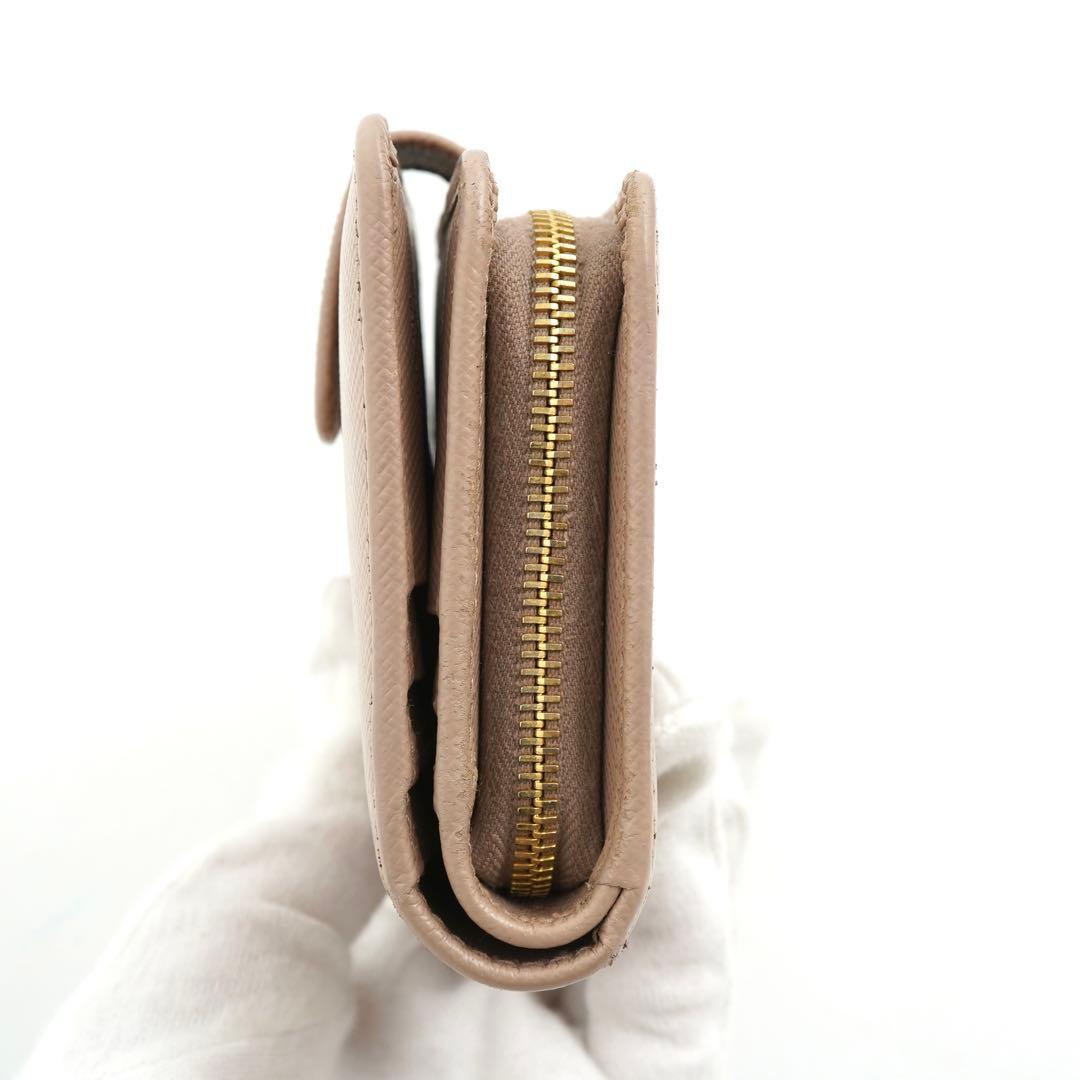 ✨新品未使用・箱付き✨　PRADA 財布　サフィアーノレザー　アイコン　ベージュ