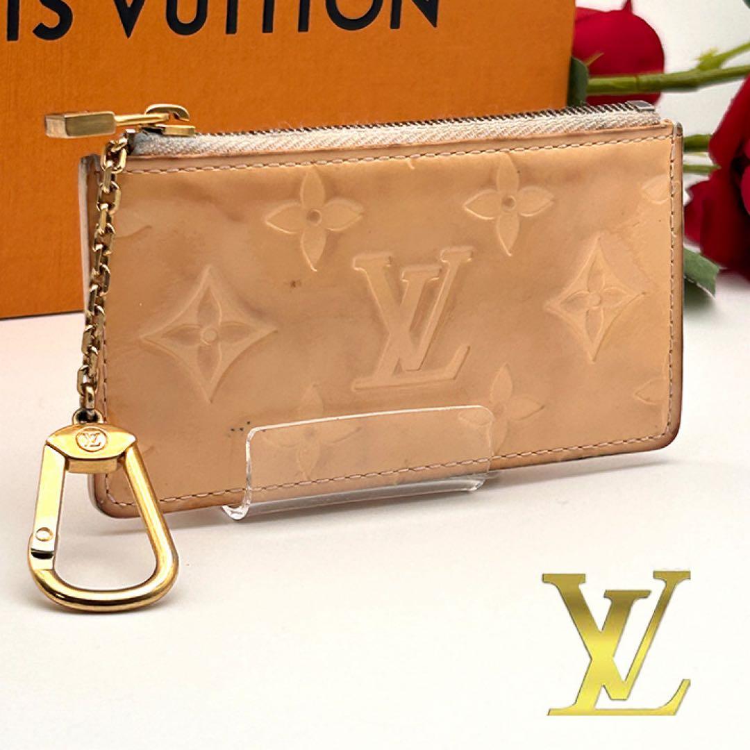ルイヴィトン ケース ポシェットクレ ヴェルニ モノグラム ポーチ【良品】
