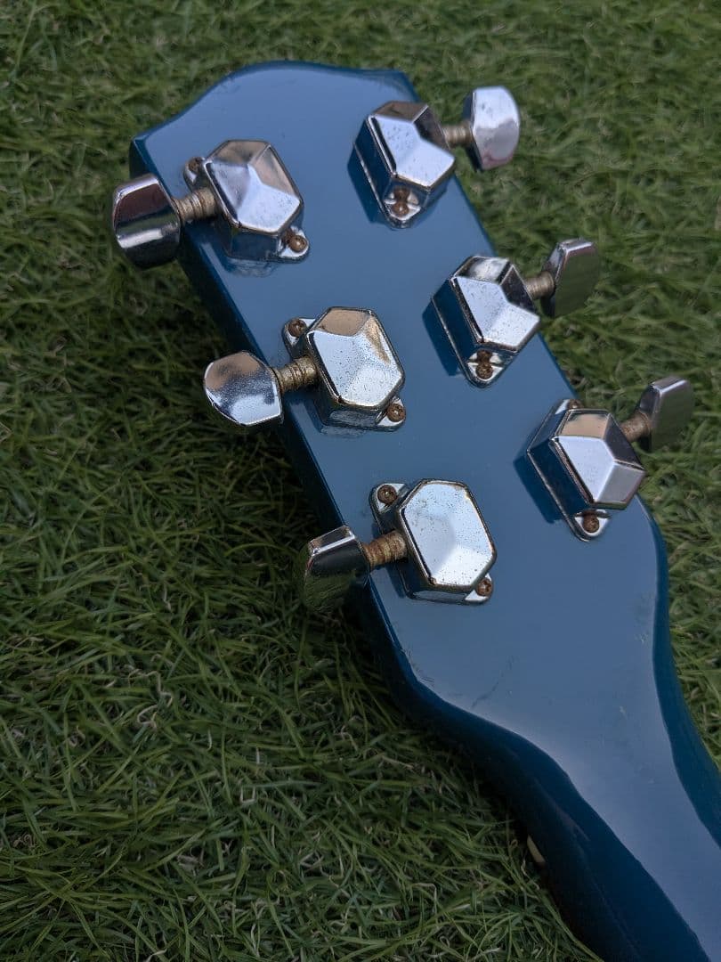 Maison TV YELLOW P90レスポールjrダブルカッタウェイ青ブルー