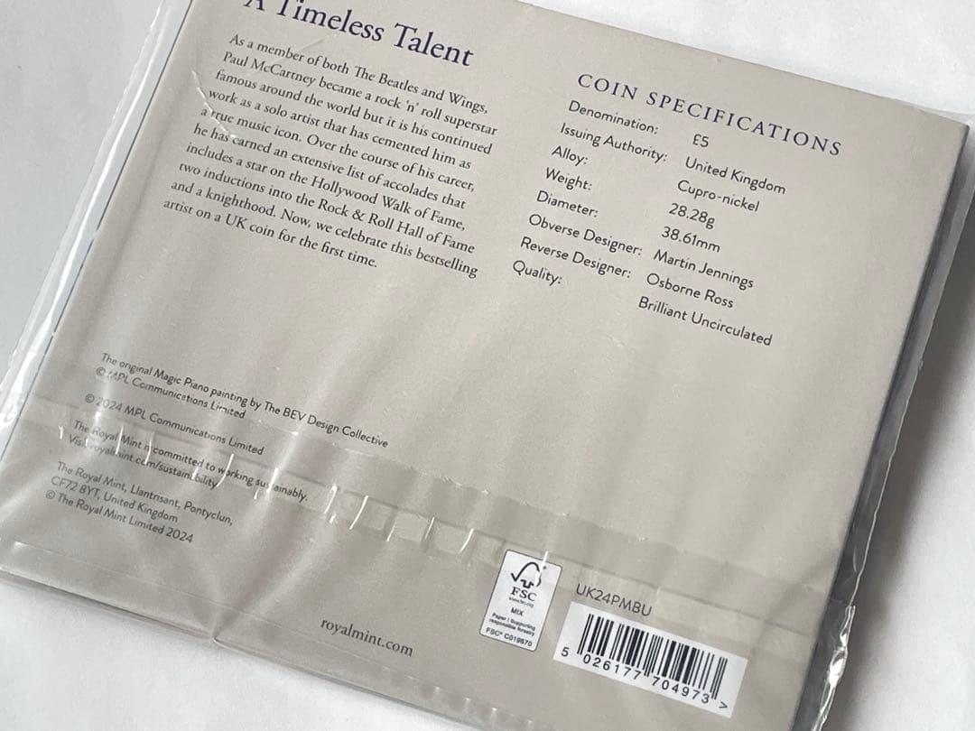 PAUL McCARTNEYイギリス限定記念