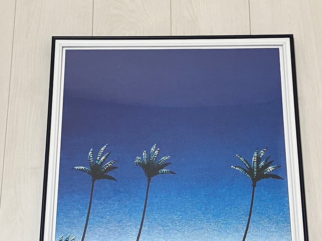 【額縁付き】 永井博（Hiroshi Nagai） A2ポスター ピンク