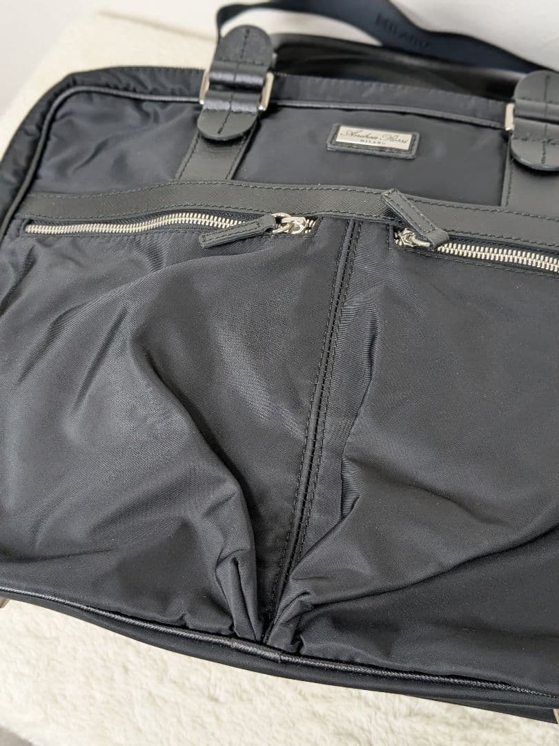 【極美品】アンドレアロッシ　2層 ブリーフケース　2way　ナイロン　A4収納可