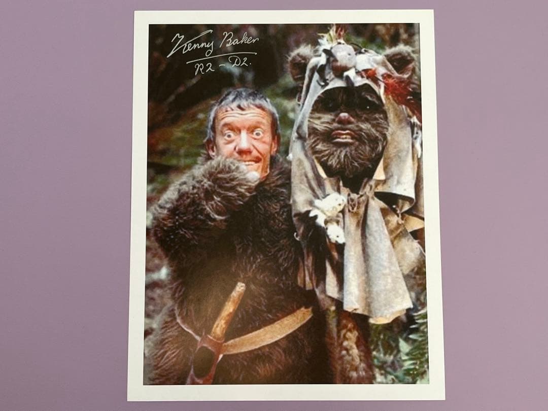 スターウォーズ　直筆サイン　R2-D2 イウォーク　ケニー・ベイカー氏