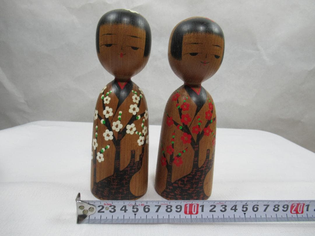こけし 2体セット　秋田湯沢　小野寺幸楽作