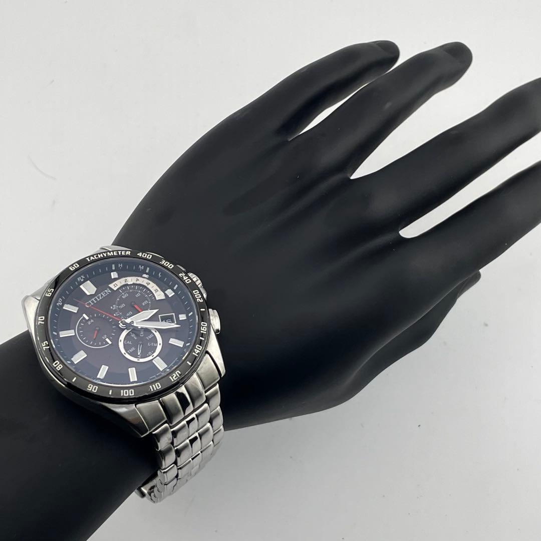 シチズン　エコドライブ　クロノグラフ　電波ソーラー　腕時計　動作未確認