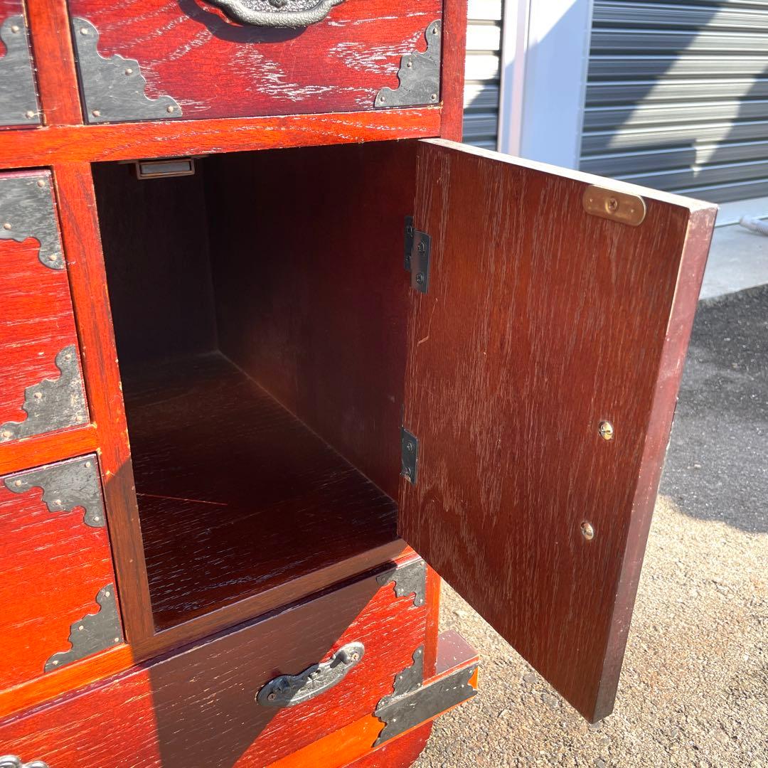 アンティーク キャスター付き 箪笥 車箪笥 キャビネット レトロ