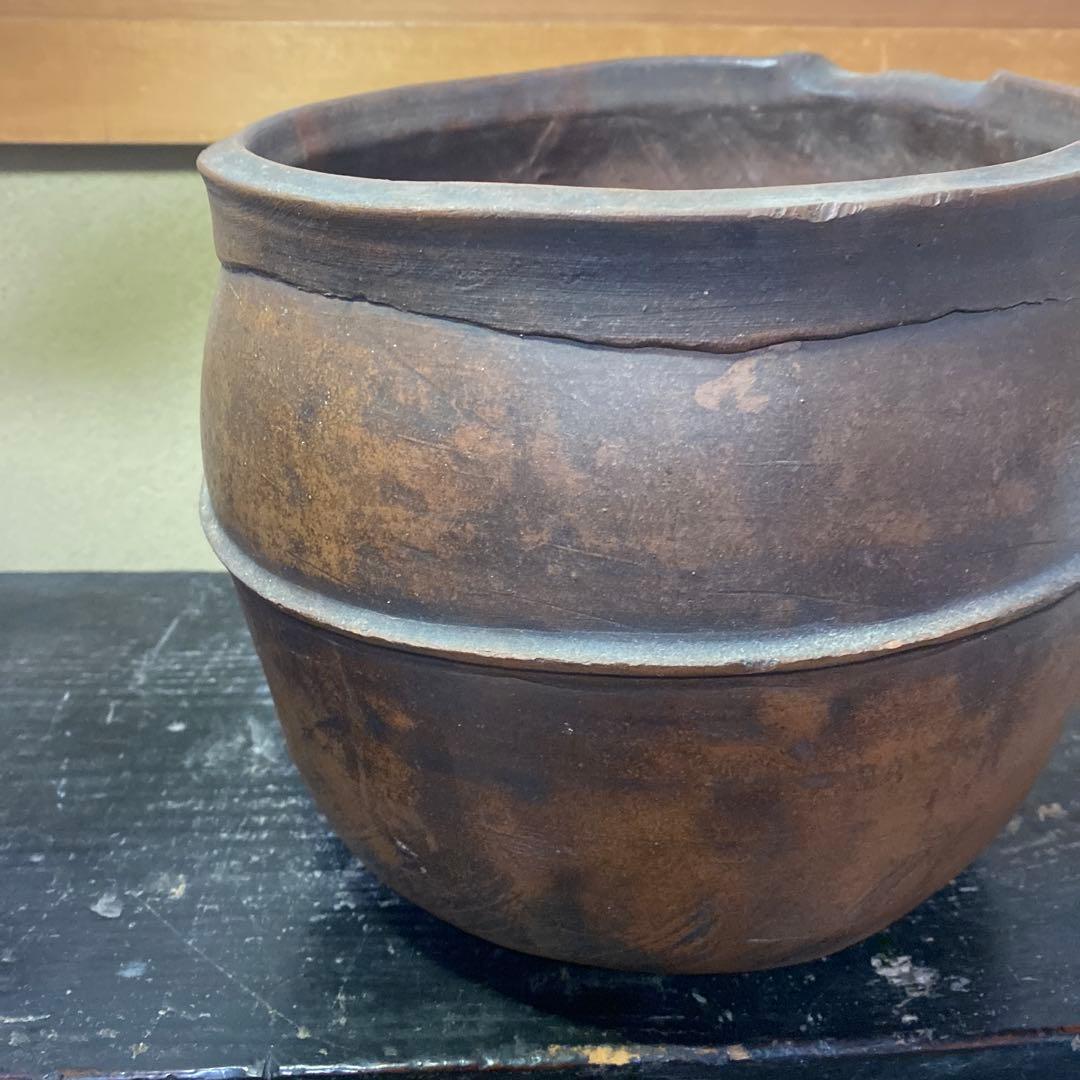 備前置き水指三日月に一文字