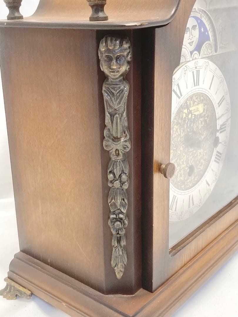 Hermle ヘルムレ ゼンマイ式置き時計 アンティーク時計 ドイツ製