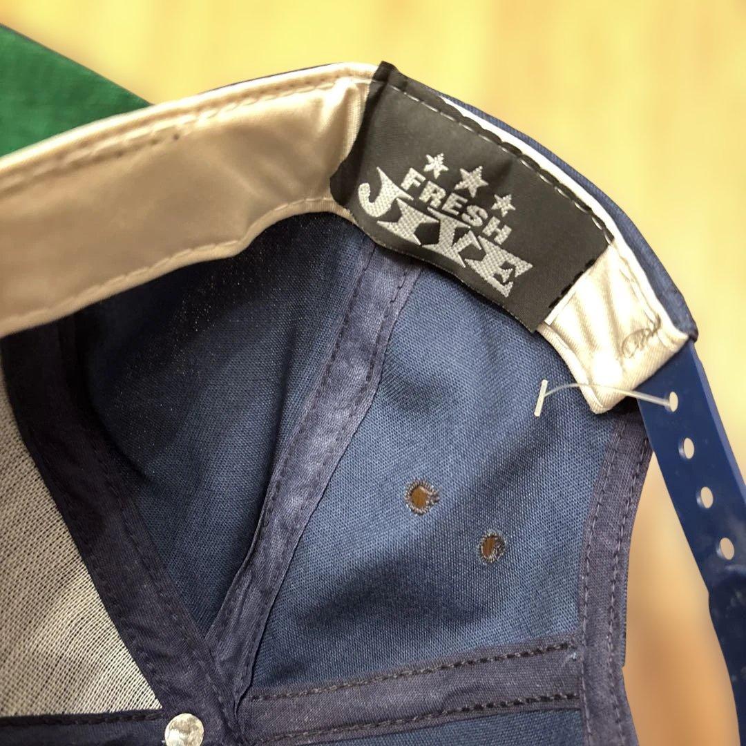 FRESH JIVE 刺繍ロゴ ネイビーキャップ USA製　90's 未使用