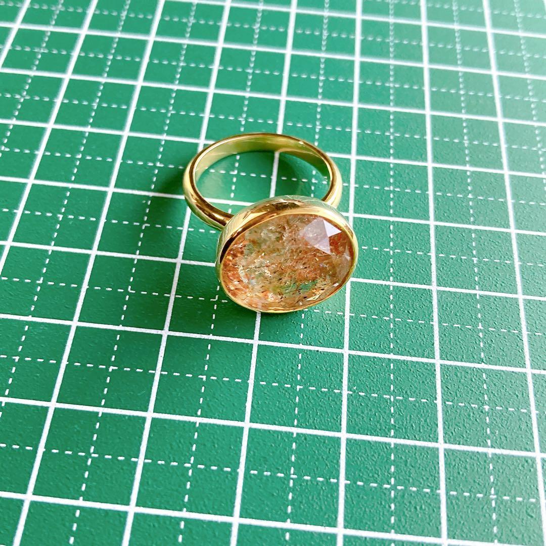 フェルドスパーサンストーンのメルベイユリング　天然石リング