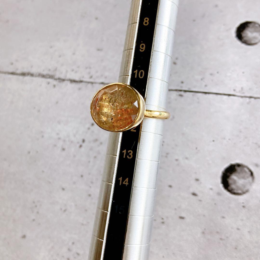 フェルドスパーサンストーンのメルベイユリング　天然石リング