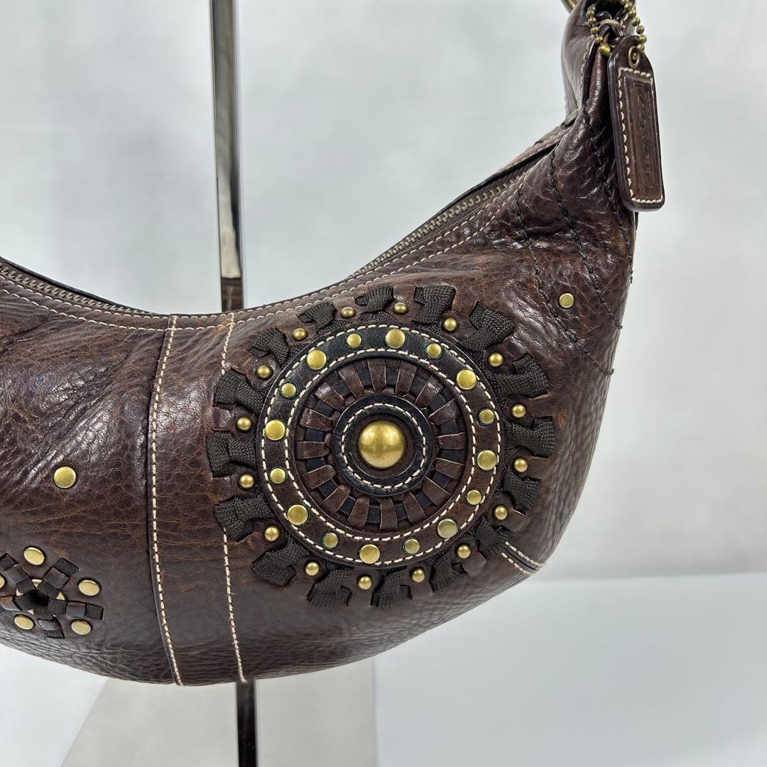 バッグ Coach Mia Studded Hobo Shoulder Bag