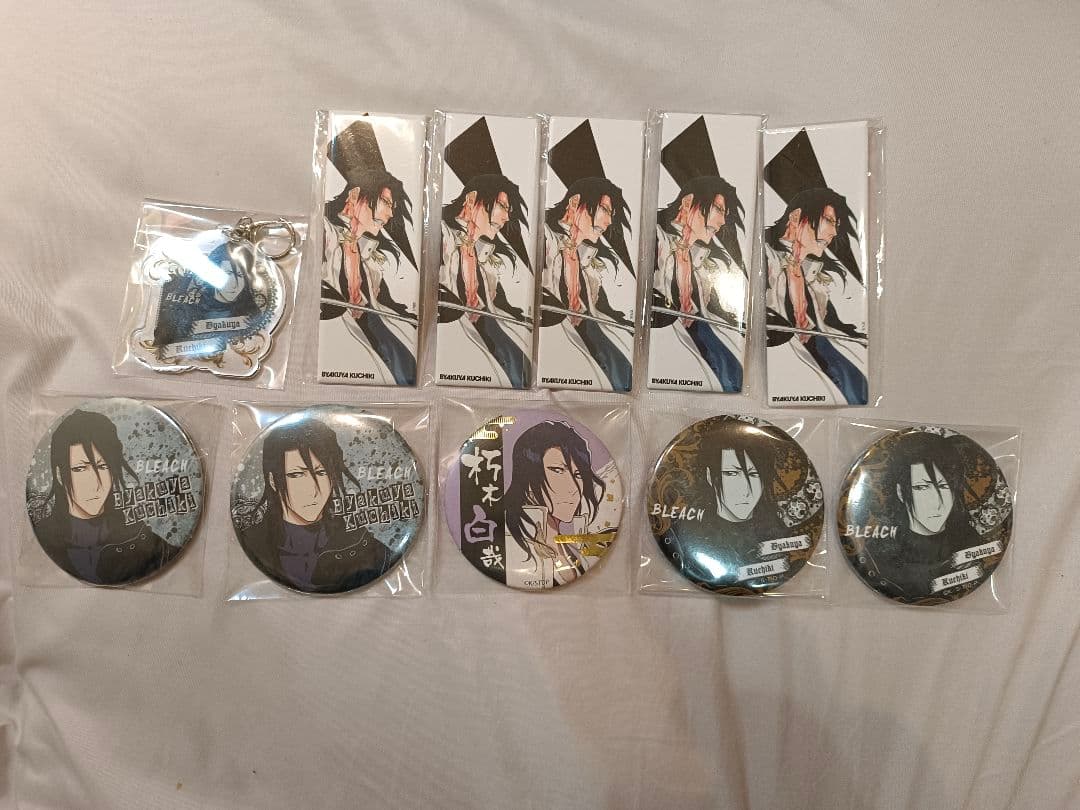 BLEACH 朽木白哉 絵札缶バッジ ジャンプショップ JF　セット