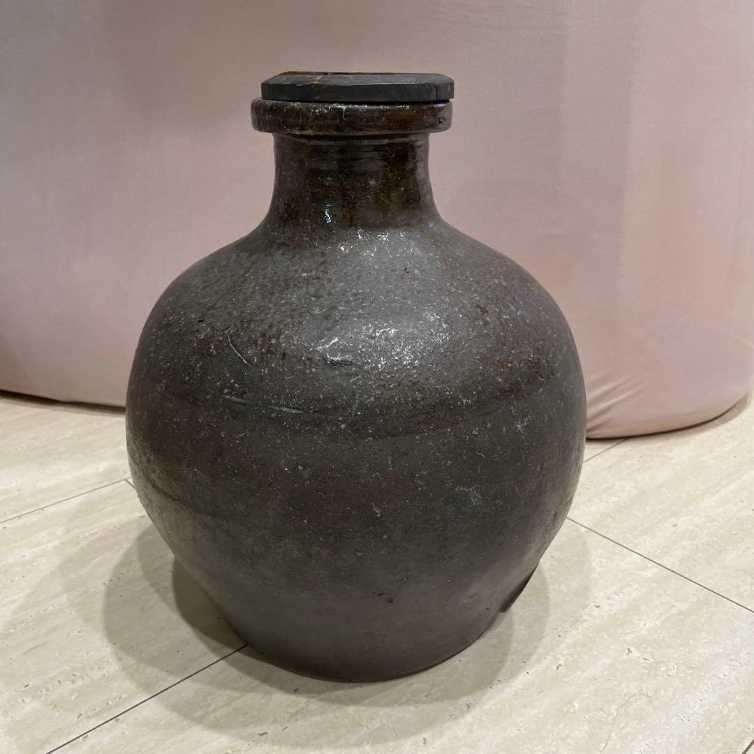 壺　木蓋　焼物 置物 アンティーク コレクション